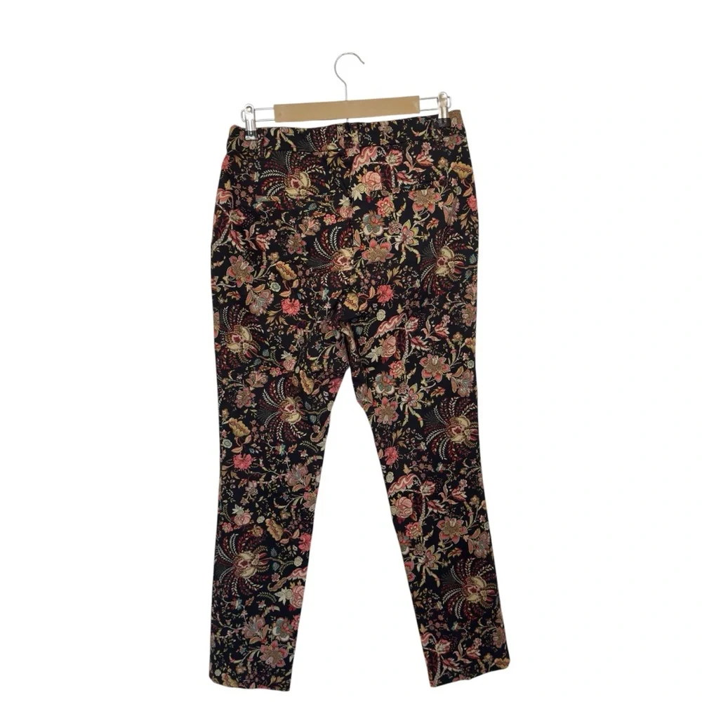 H&M Size 10 Cigarette Trousers Dark Academia Floral‎ Print Fairy Core Fall EUC